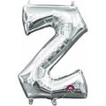 Anagram 16 in. Letter Z Silver Supershape Foil Balloon 78509